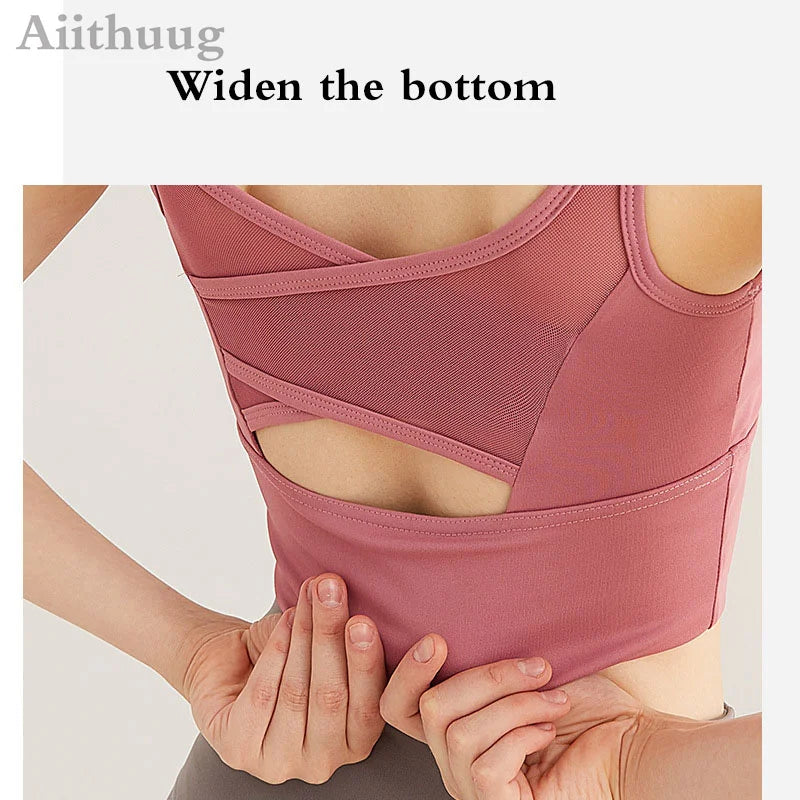 Women Sports Bra Longline Padded