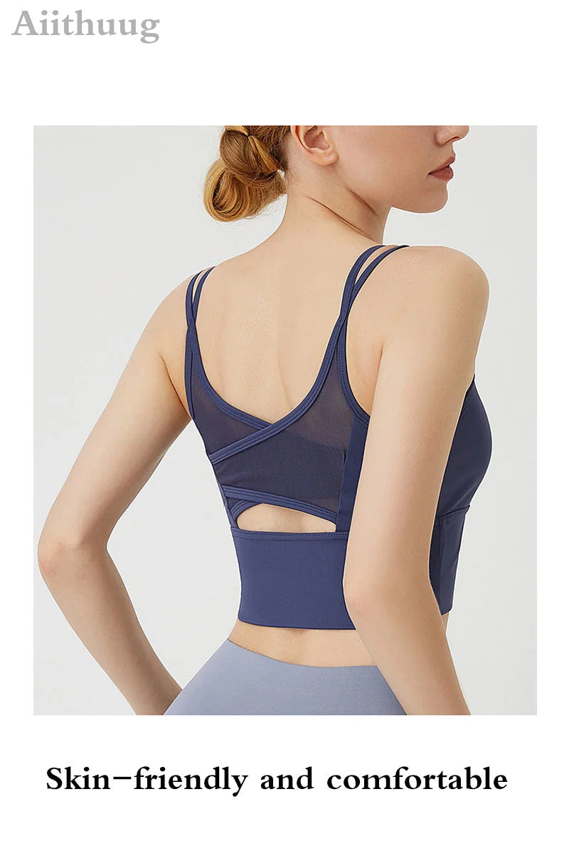 Women Sports Bra Longline Padded
