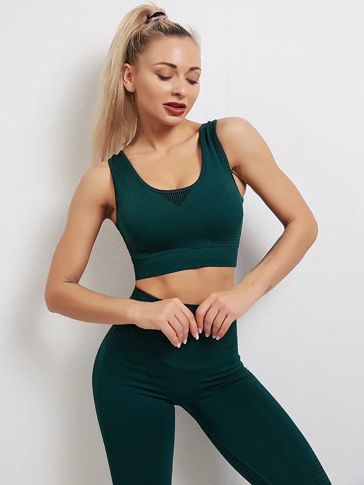 Women Yoga Set High Waist Leggings