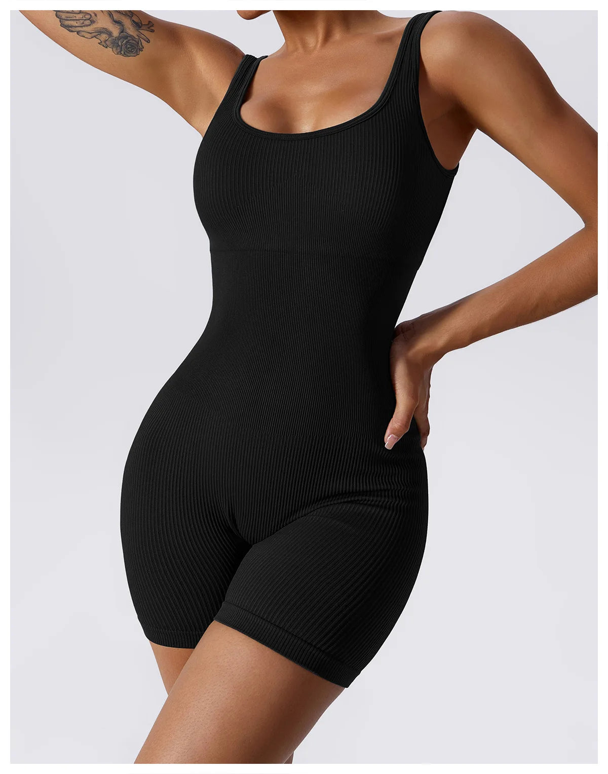 Women Jumpsuit Ribbed Yoga Tracksuit