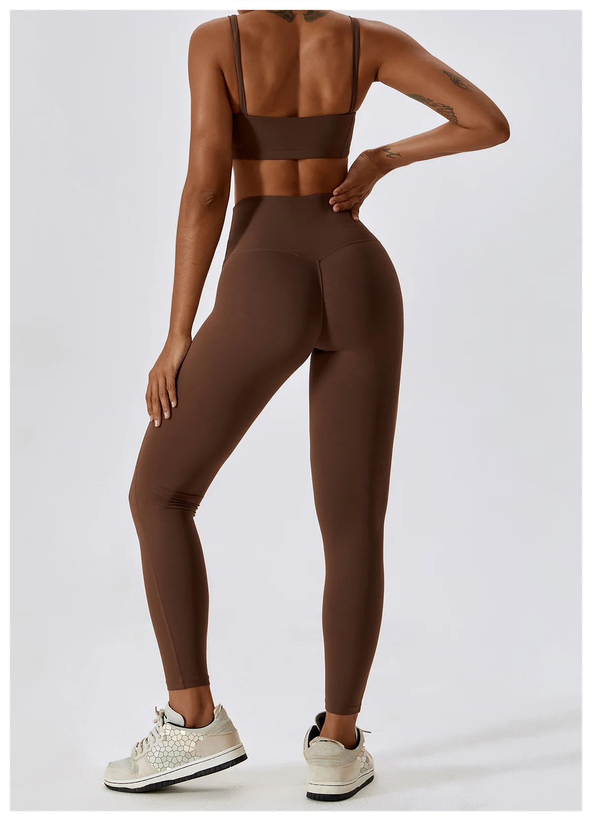 Women Yoga Set Nude Bra Leggings