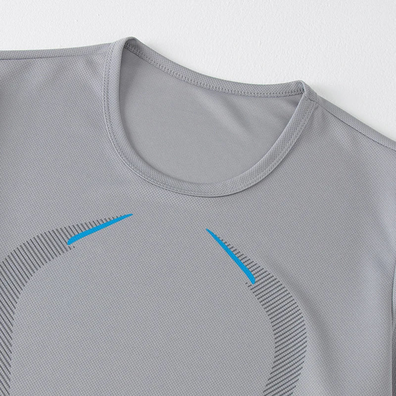 Men Sports Set Mesh Shirt Shorts