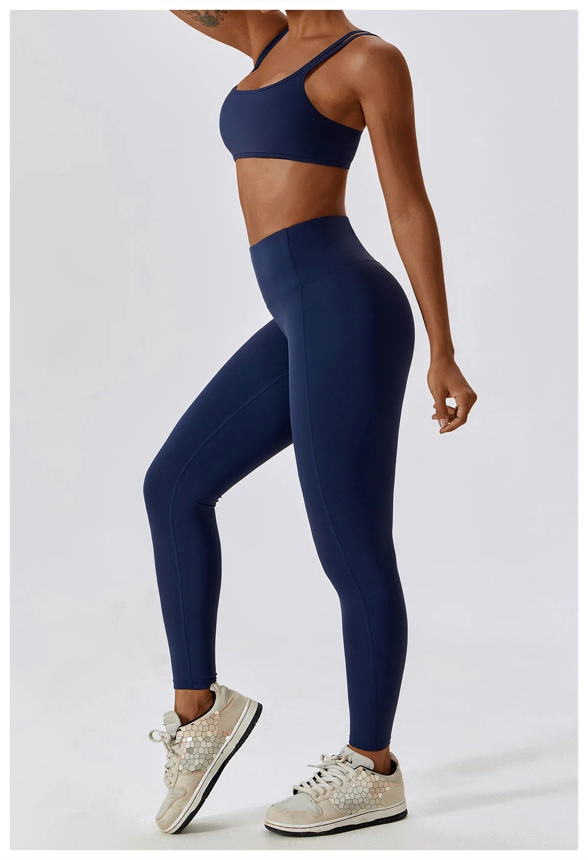 Women Yoga Set Nude Bra Leggings