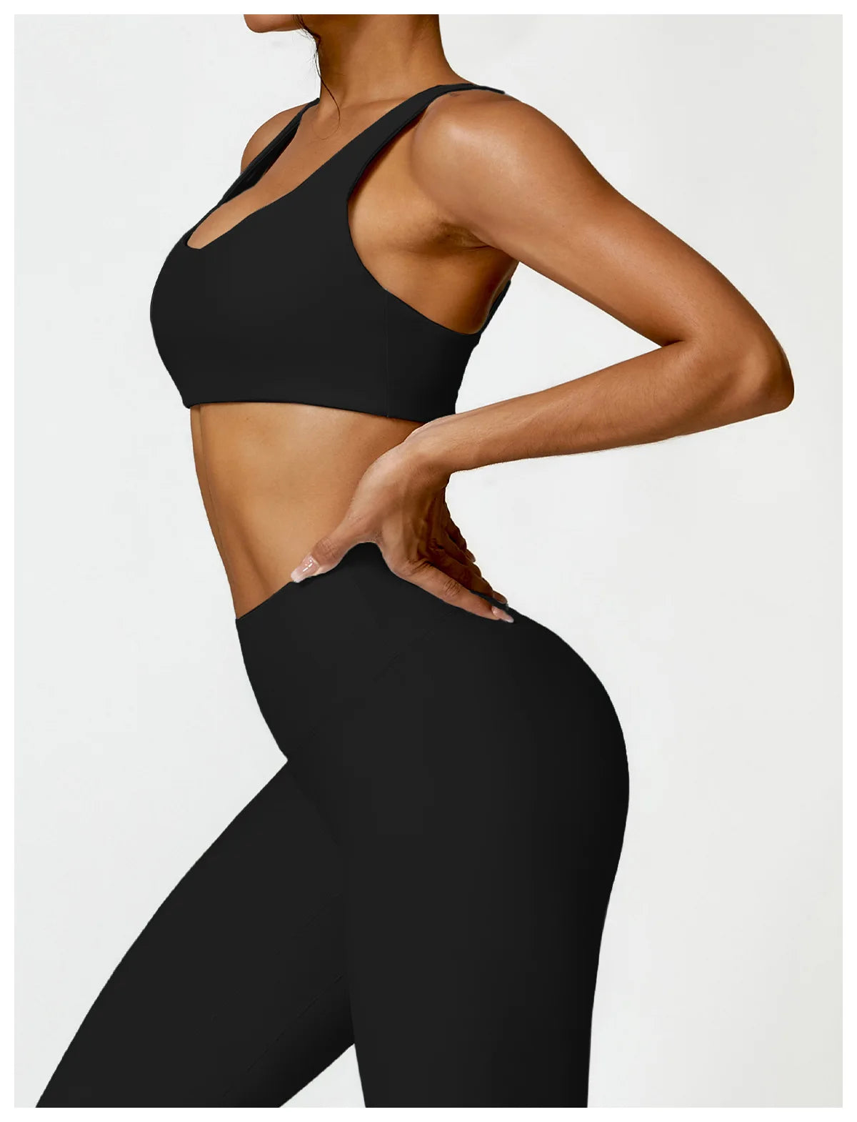 Women Yoga Set Long Sleeve Bra Leggings