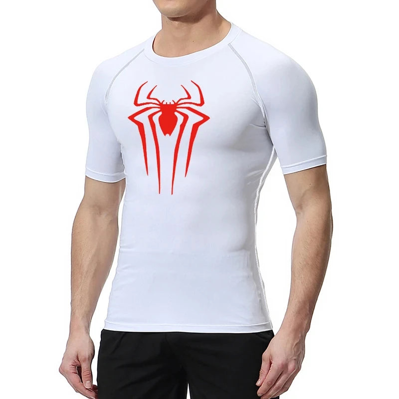 Men Rash Guard Shirt Short Sleeve