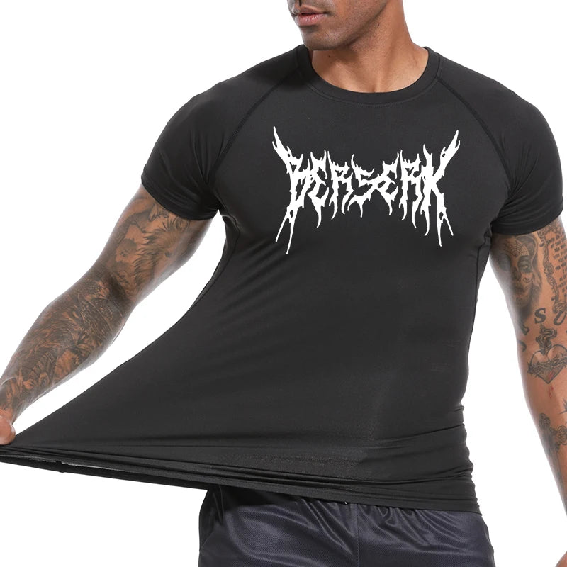 Men Rash Guard Shirt Compression