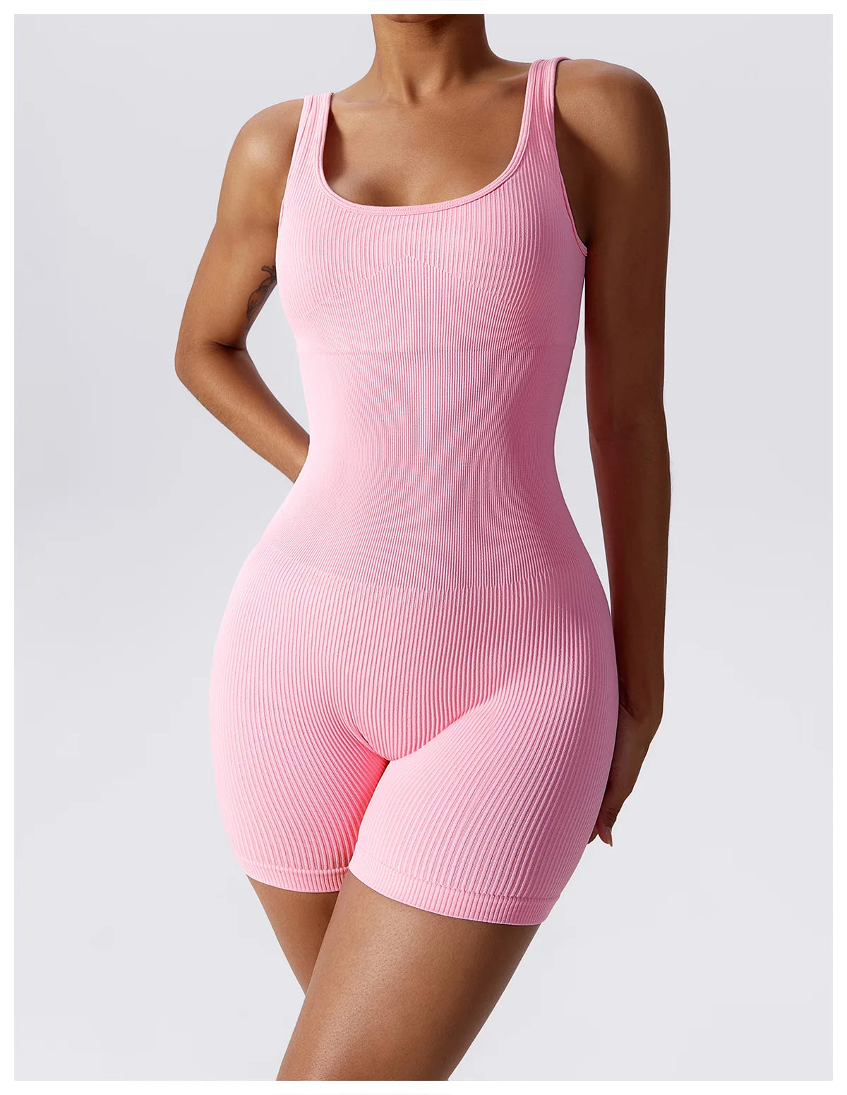 Women Jumpsuit Ribbed Yoga Tracksuit