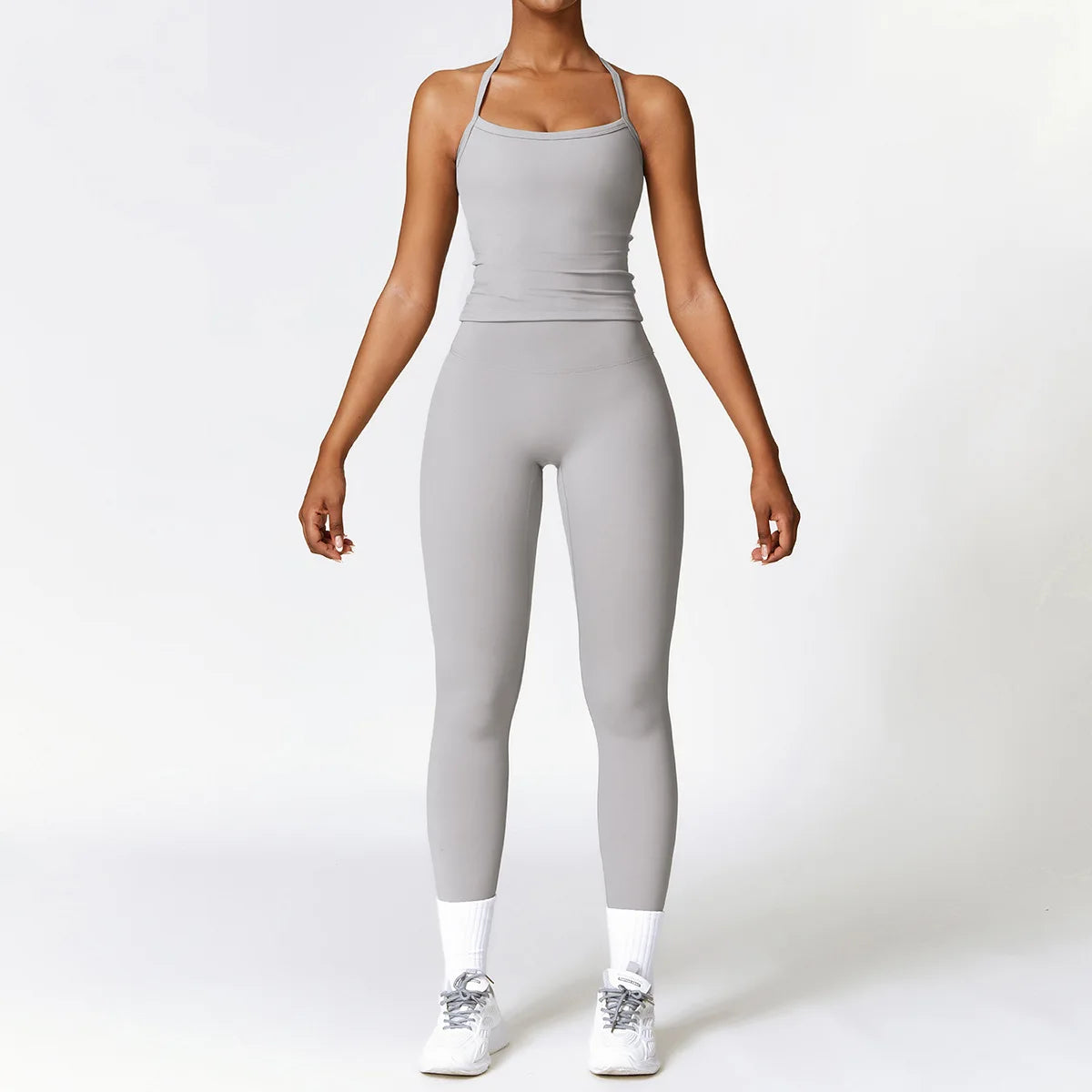 Women Yoga Set Crop Leggings