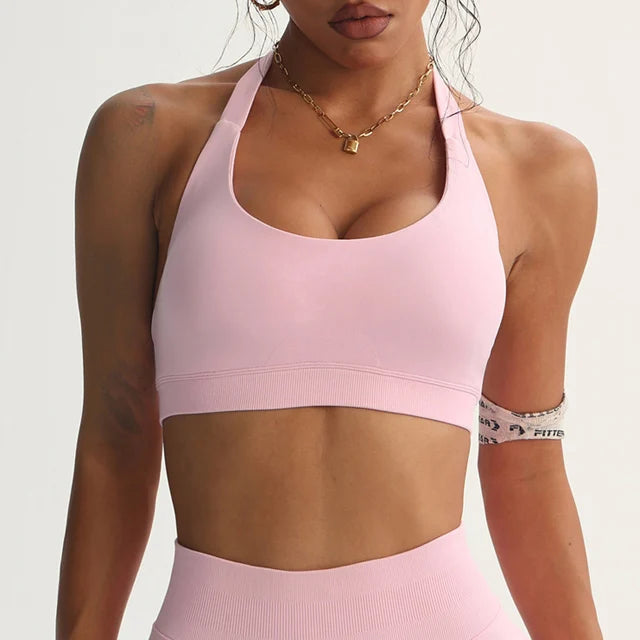 Women Sports Bra Halter Crop