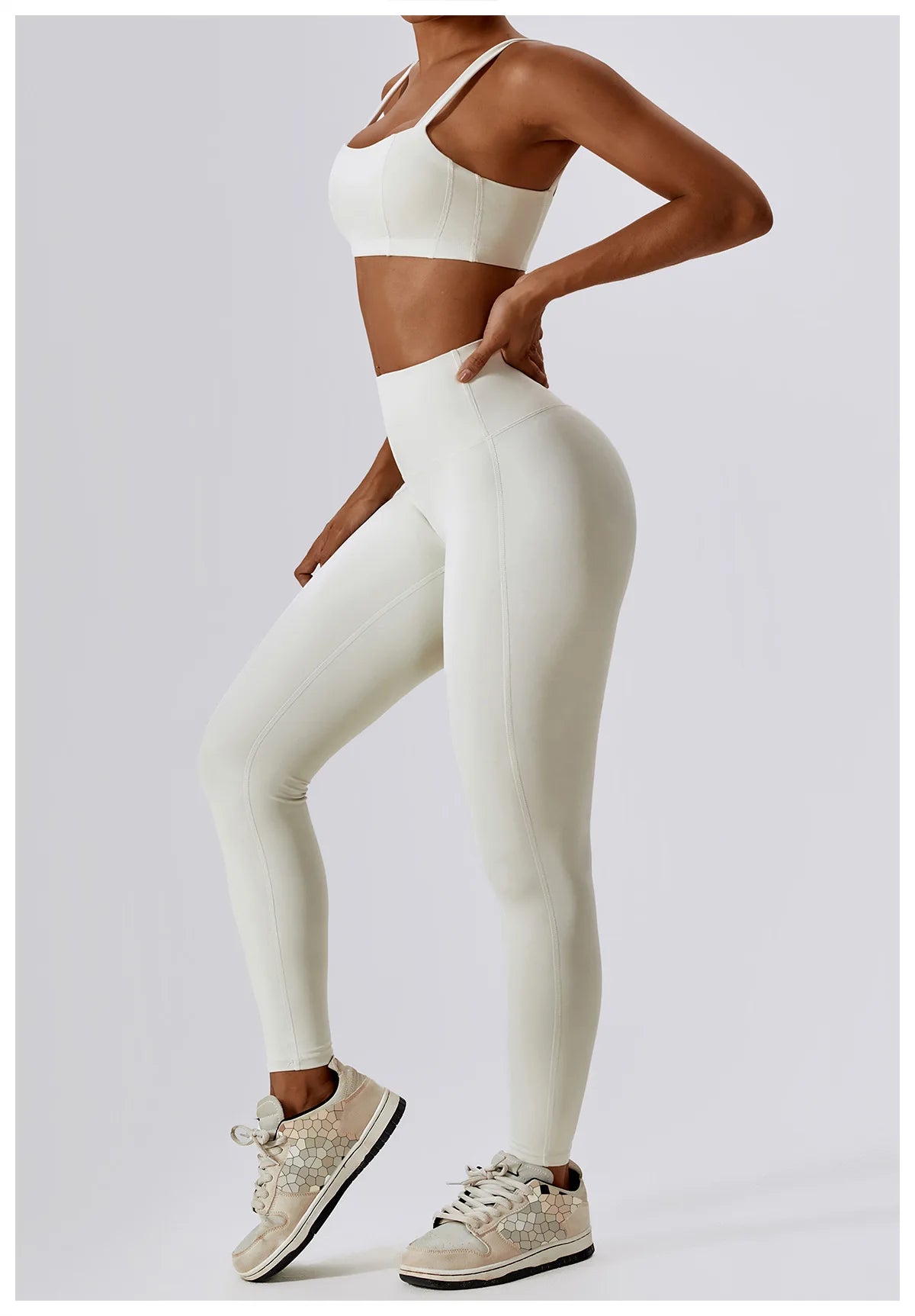 Women Yoga Set Nude Bra Leggings