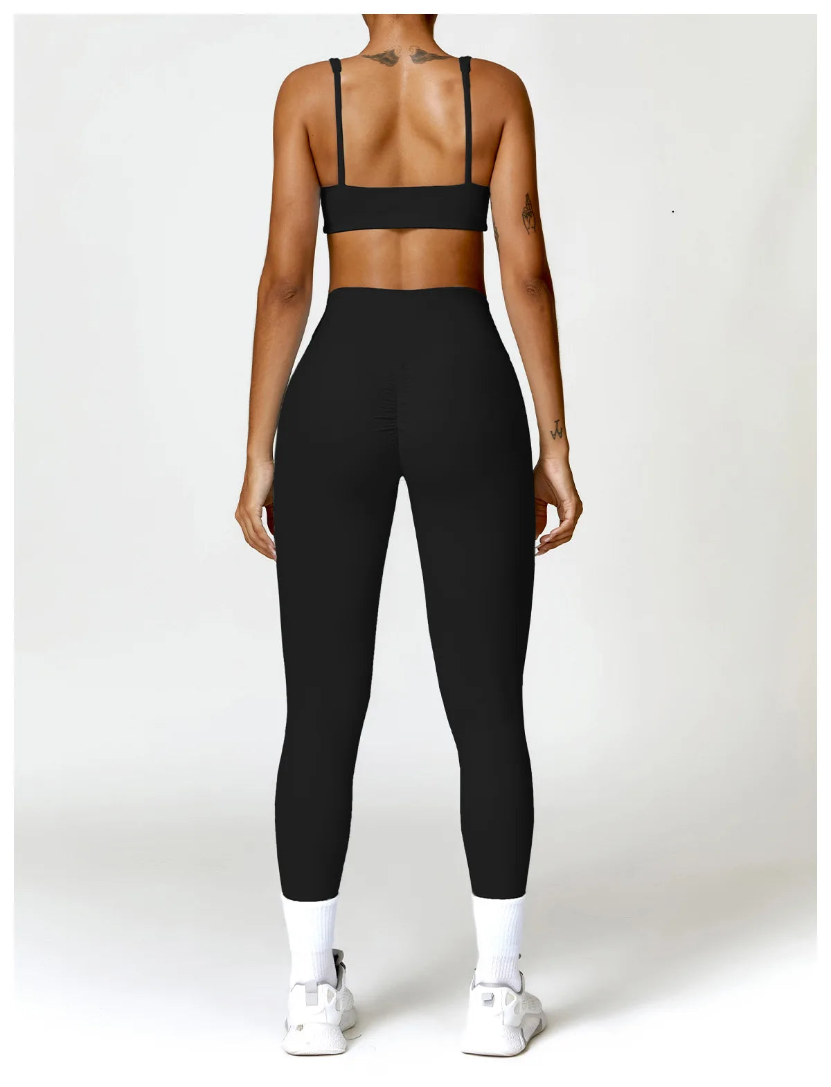 Women Yoga Set Long Sleeve Bra Leggings