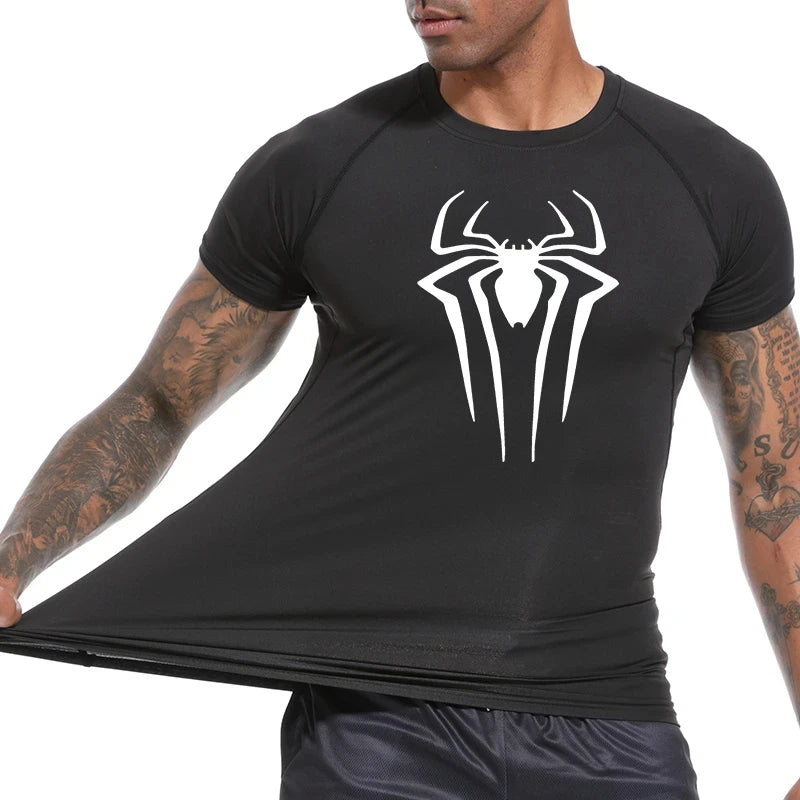Men Rash Guard Shirt Short Sleeve