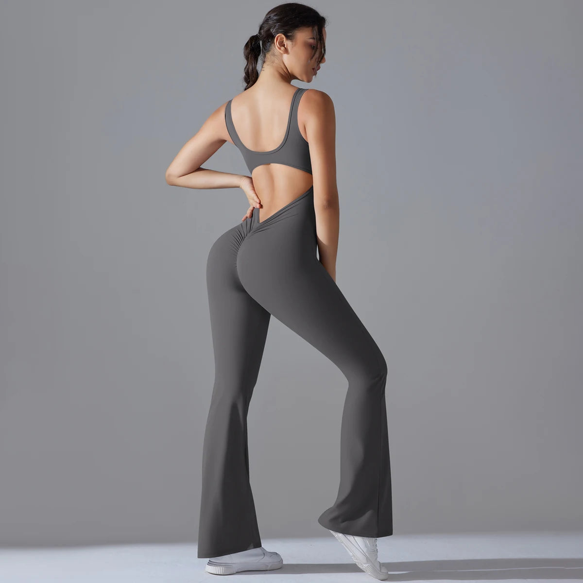 Women Jumpsuit Backless Fitness Suit