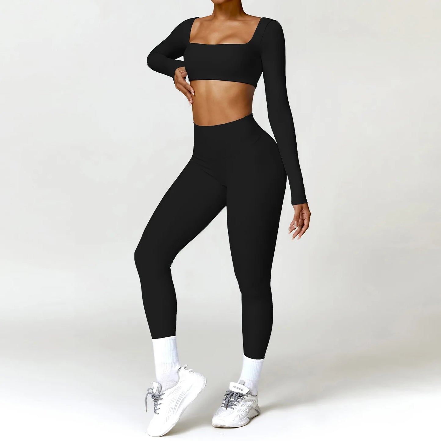Women Yoga Tracksuit Set Long Sleeve