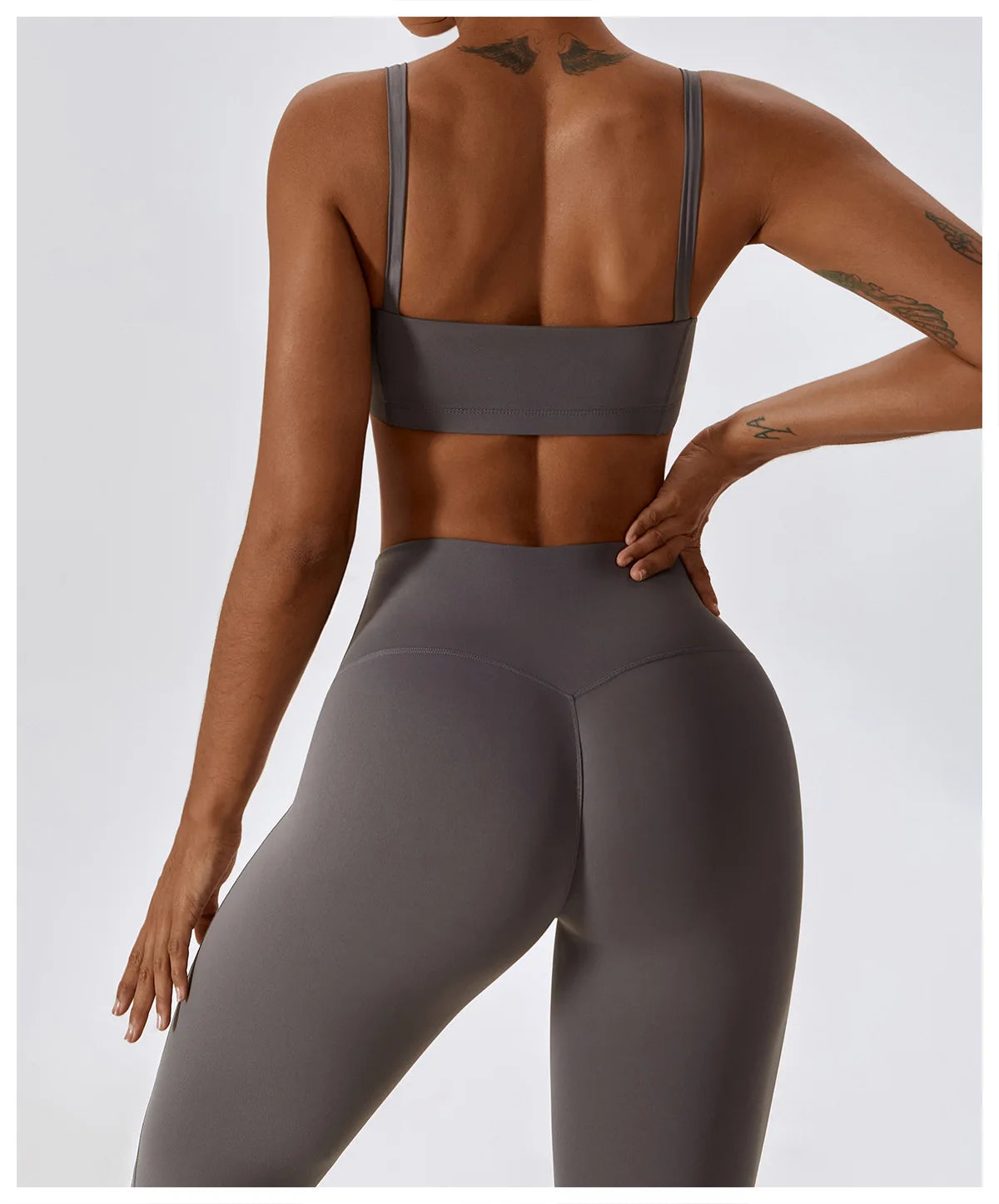 Women Yoga Set Nude Bra Leggings