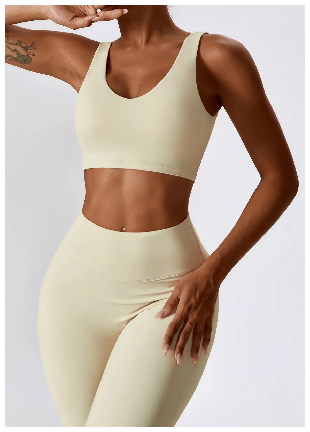Women Tracksuit Yoga Set Crop Leggings