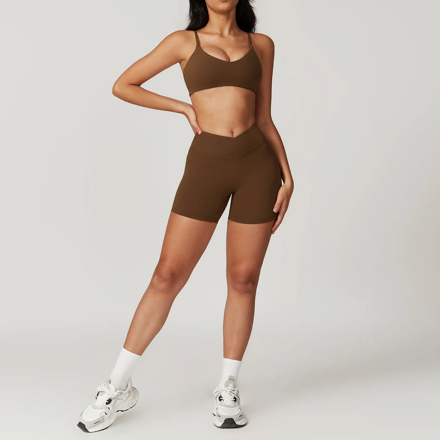 Women Yoga Set Crop Top Leggings