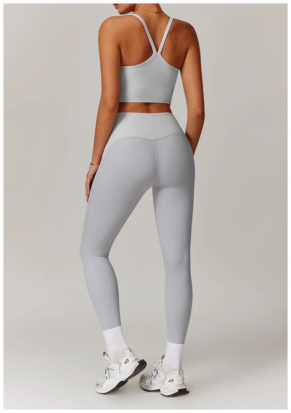 Women Yoga Set Jacket Bra Leggings