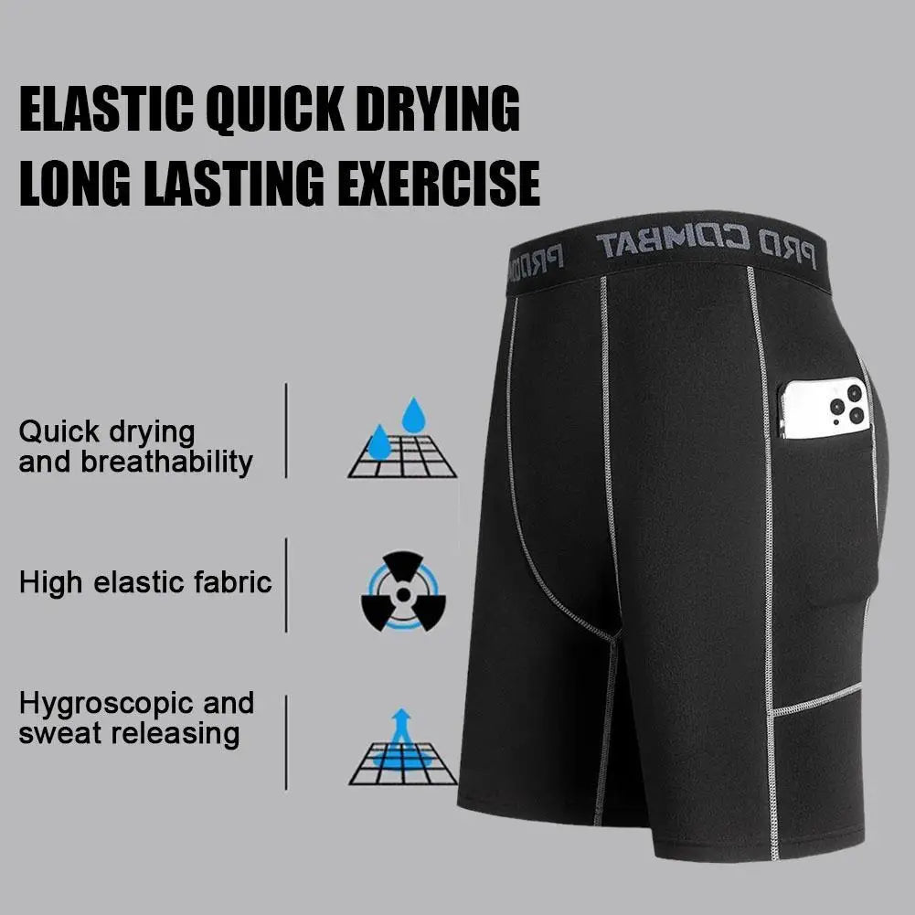 Men Compression Shorts Gym Training