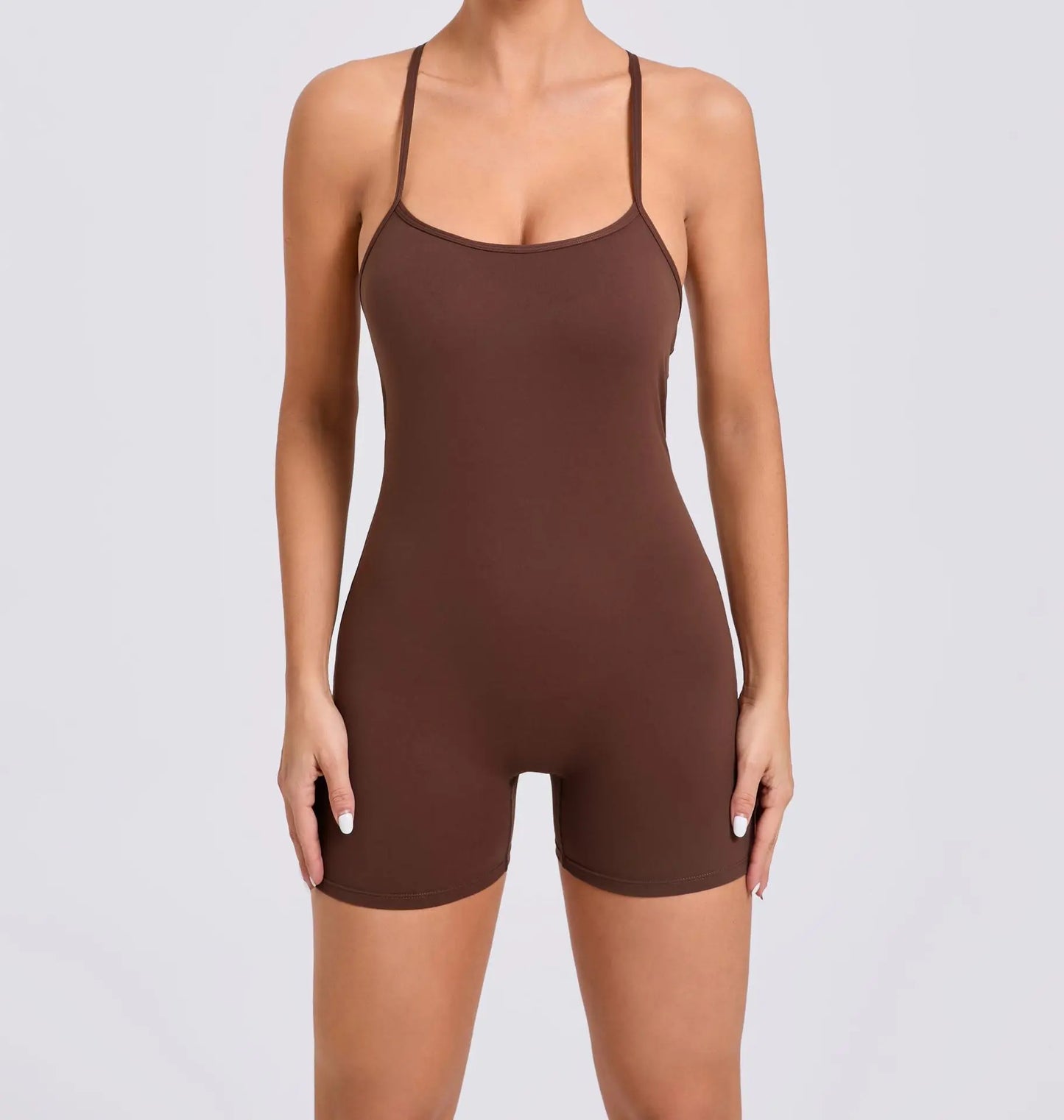 Women Yoga Set Shorts Jumpsuit