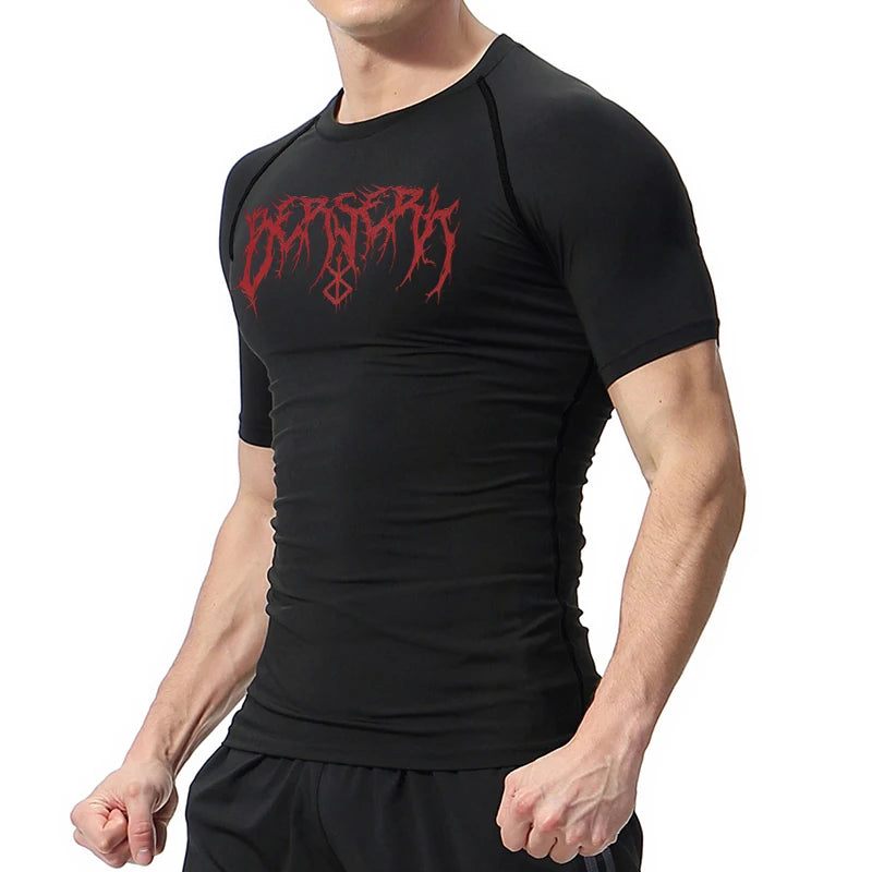 Men Rash Guard Shirt Compression