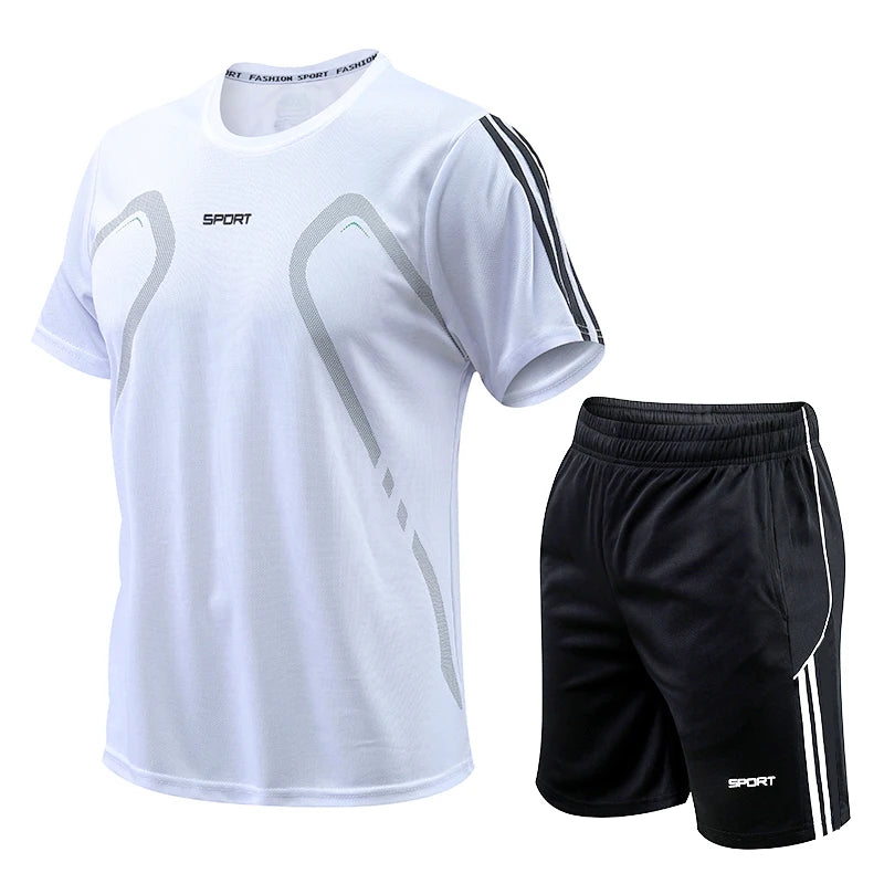 Men Sports Set Oversized Running