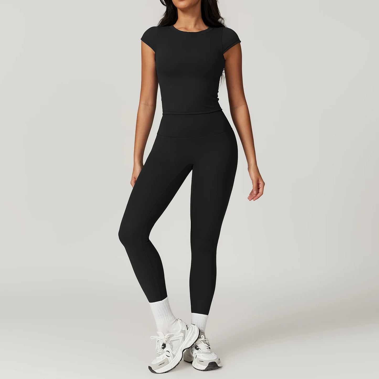 Women Yoga Set Leggings Skirt