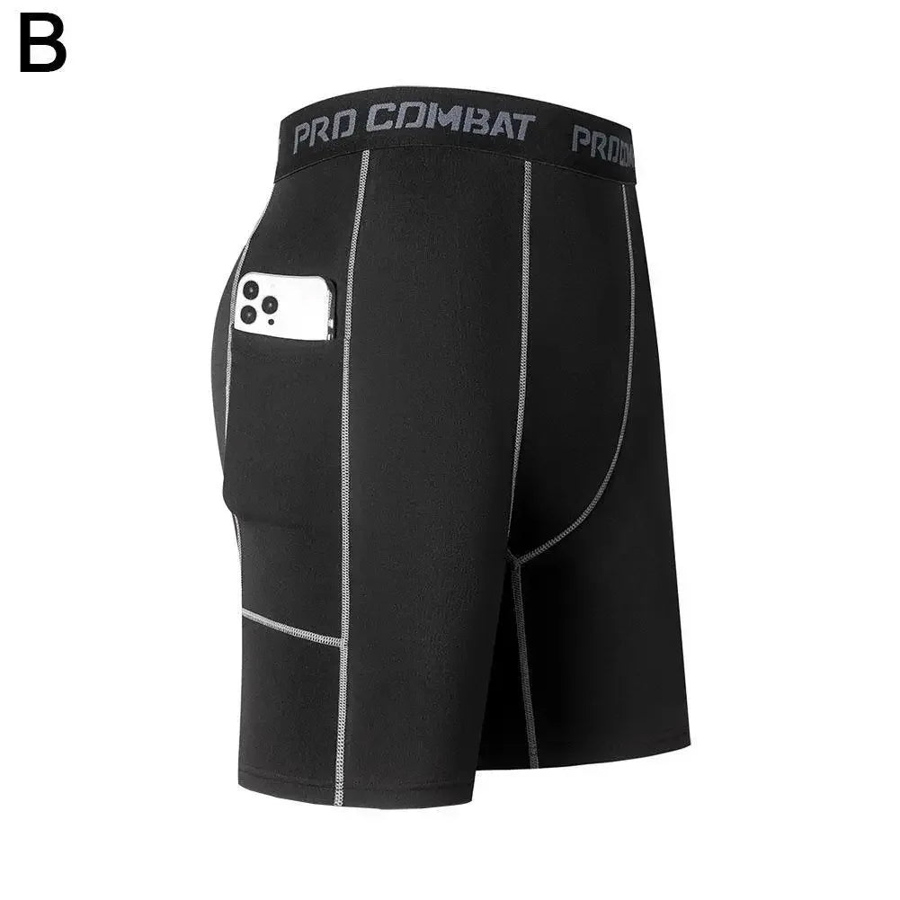 Men Compression Shorts Gym Training
