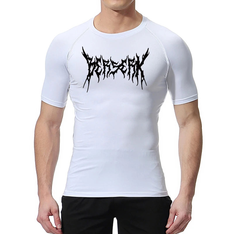 Men Rash Guard Shirt Compression