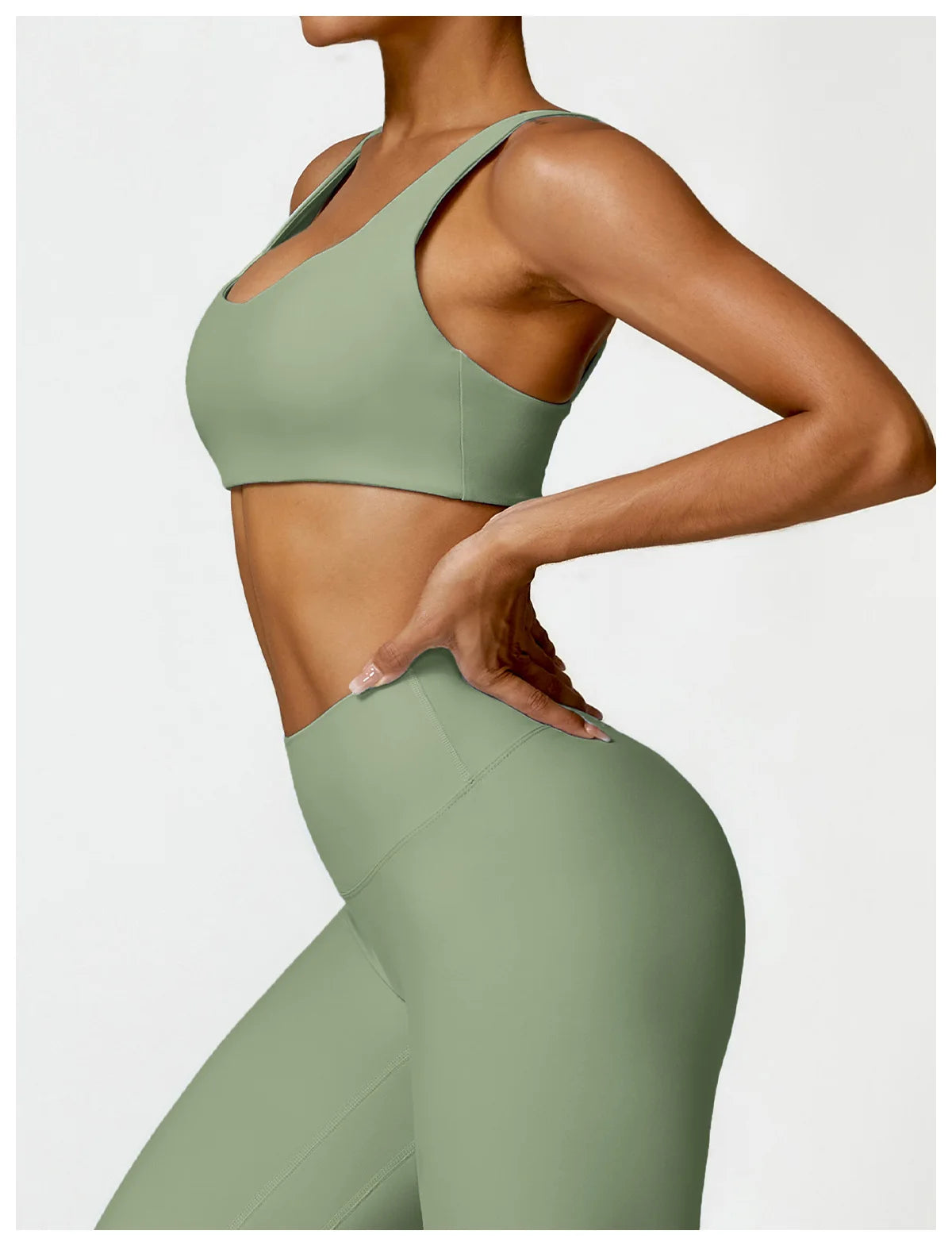 Women Yoga Set Long Sleeve Bra Leggings