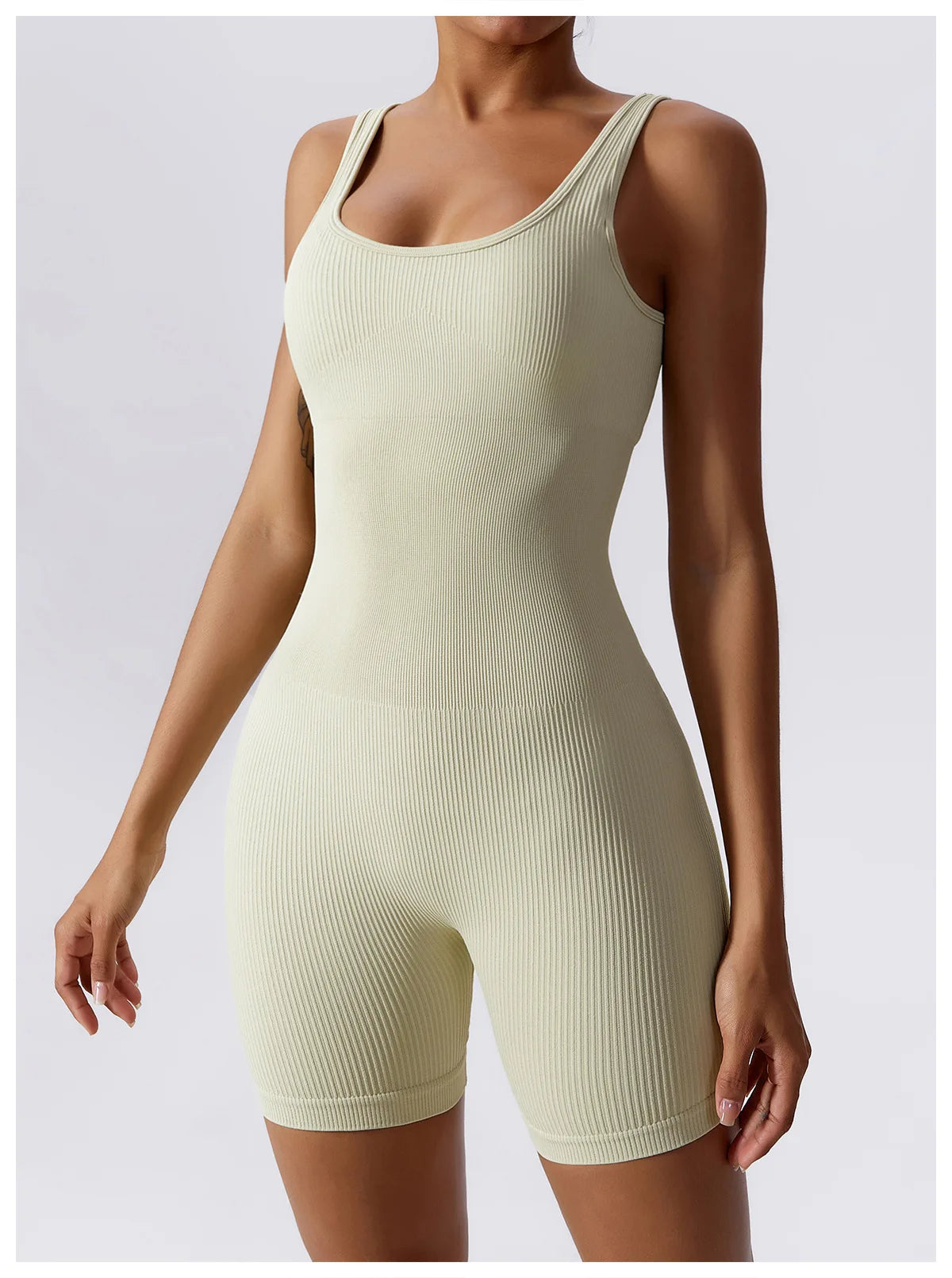 Women Jumpsuit Ribbed Yoga Tracksuit