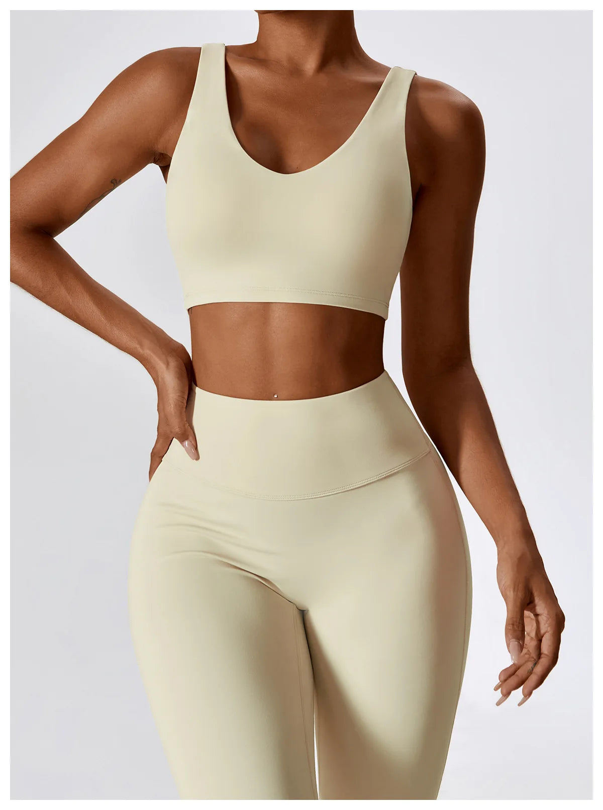 Women Tracksuit Yoga Set Crop Leggings