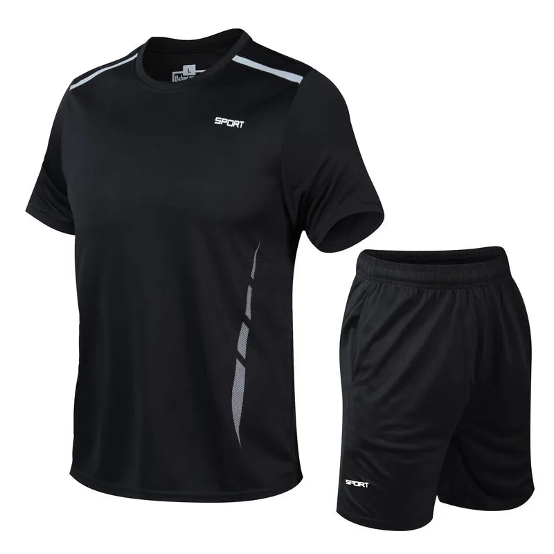 Men Running Set Shirt Shorts