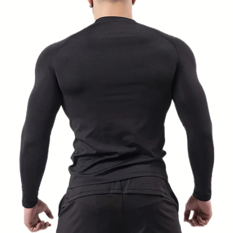Men Compression Shirt Gym Rash Guard