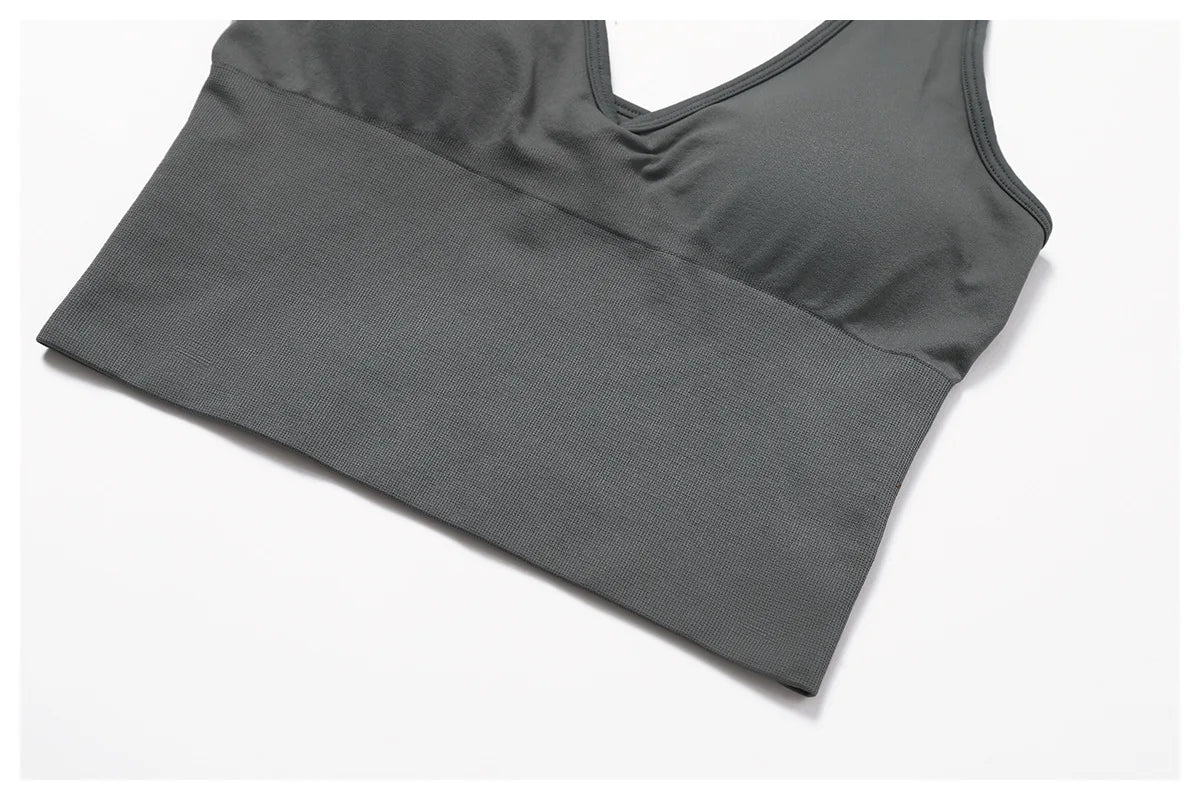 Women Sports Bra Hanging Neck Push Up