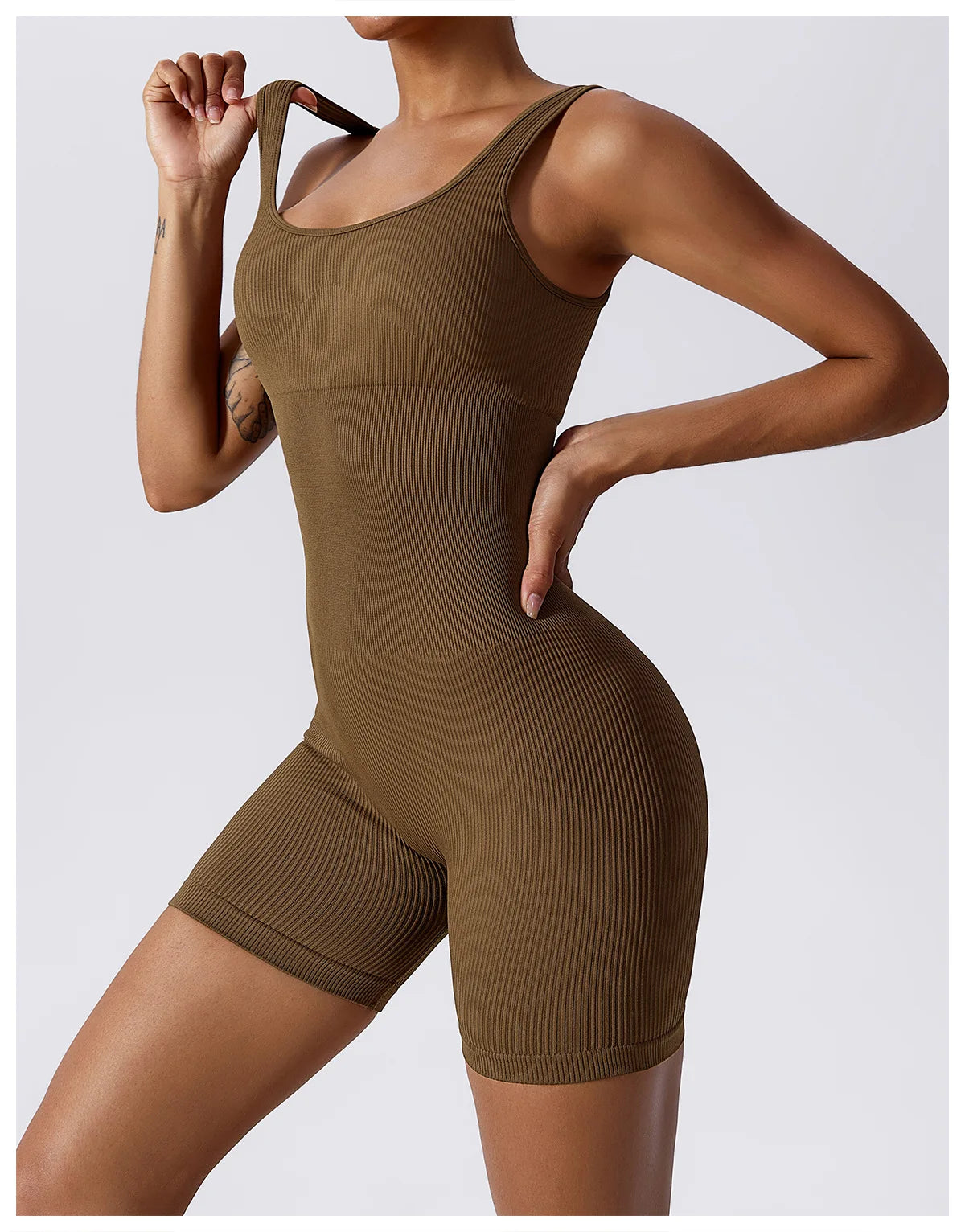 Women Jumpsuit Ribbed Yoga Tracksuit