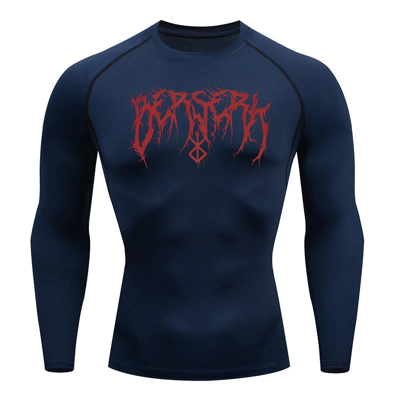 Men Rash Guard Shirt Compression
