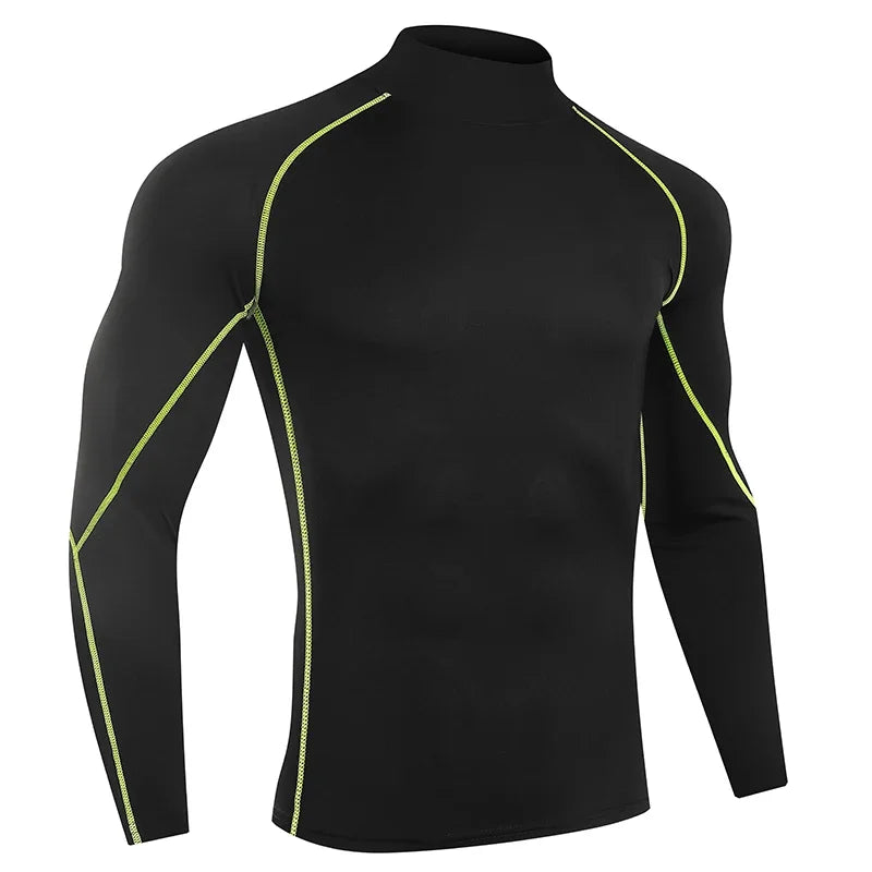 Men Running Compression Shirt Long Sleeve