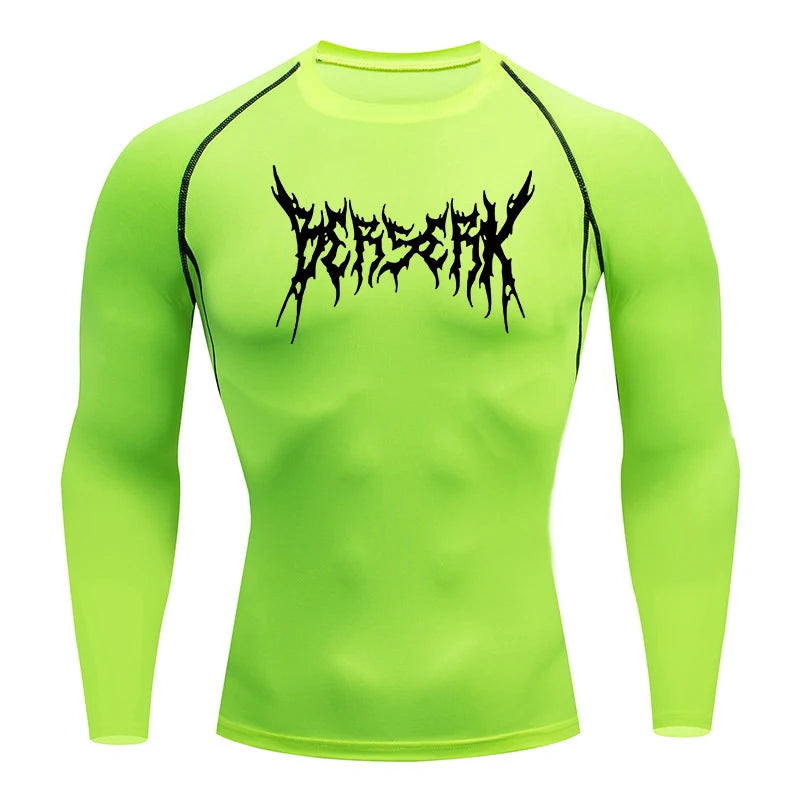 Men Rash Guard Shirt Compression