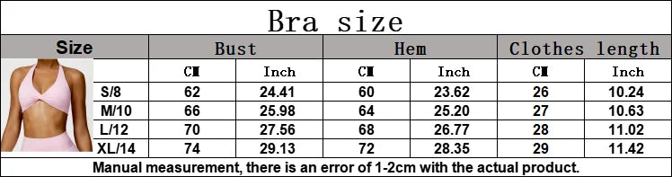 Women Sports Bra Halter Push Up