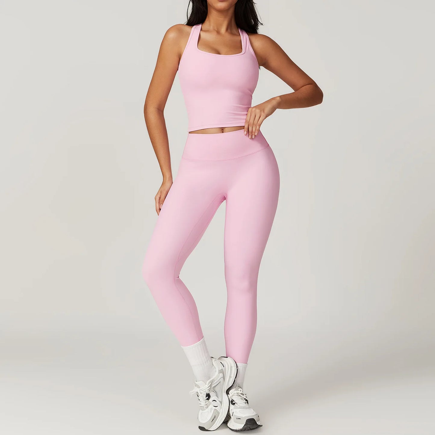 Women Yoga Set Leggings Skirt