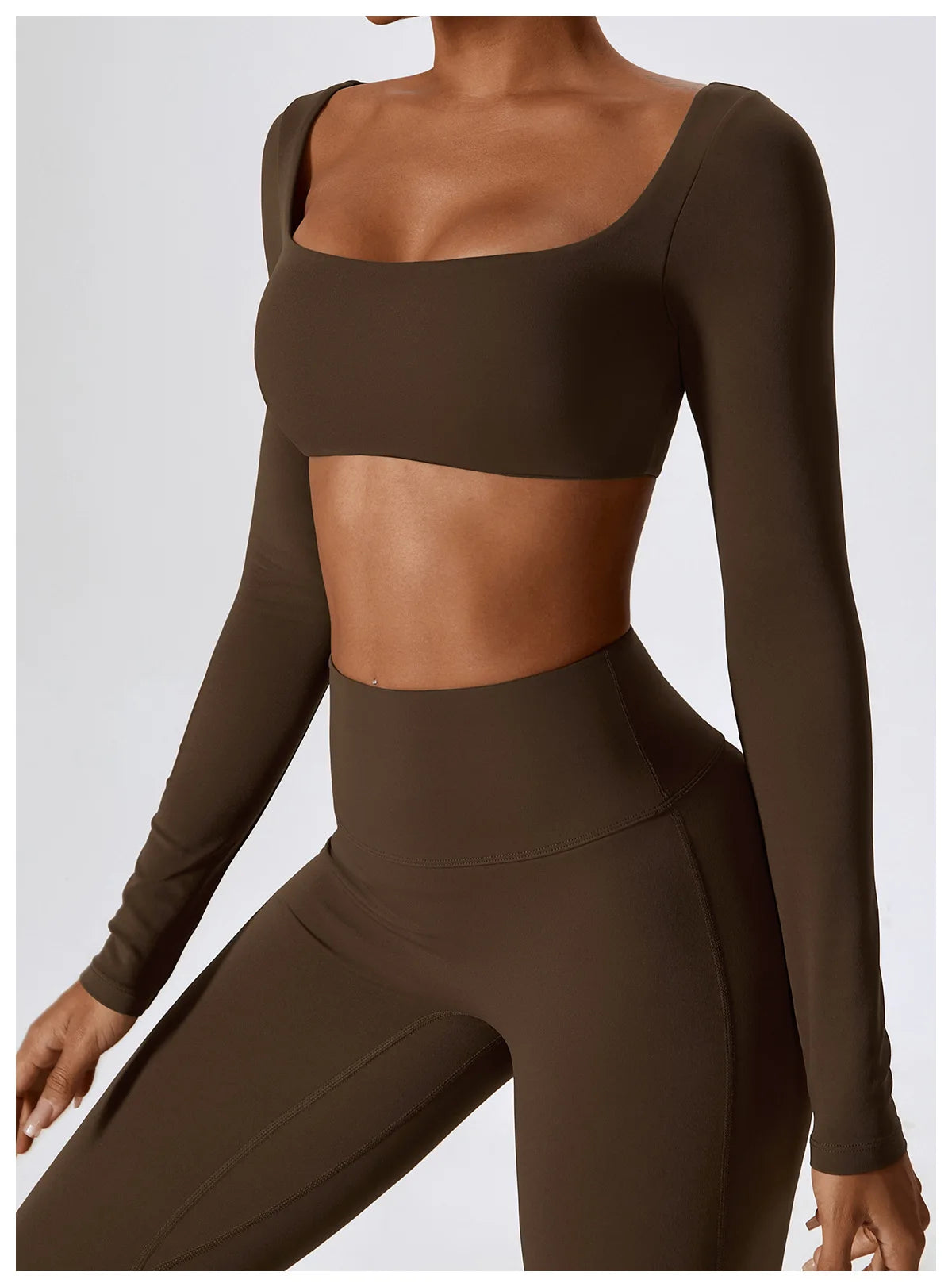 Women Tracksuit Yoga Set Crop Leggings