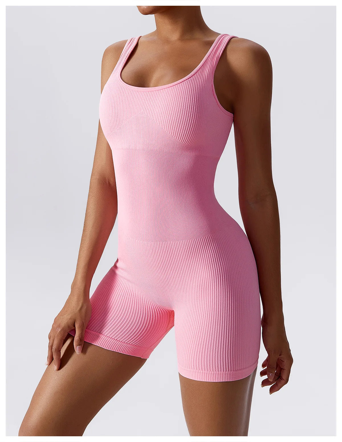Women Jumpsuit Ribbed Yoga Tracksuit
