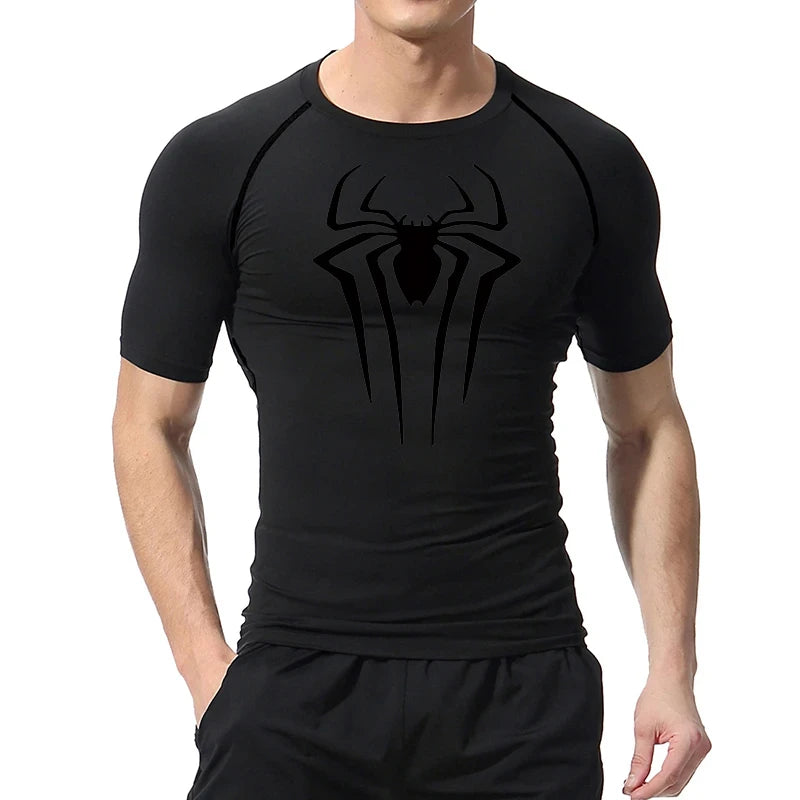 Men Rash Guard Shirt Short Sleeve