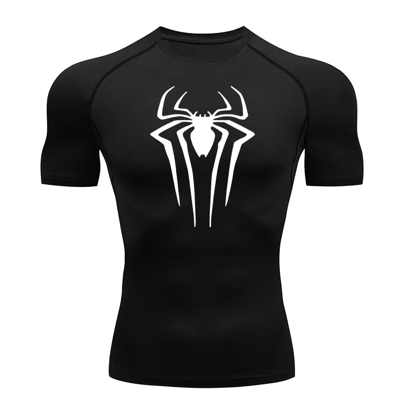 Men Rash Guard Shirt Short Sleeve