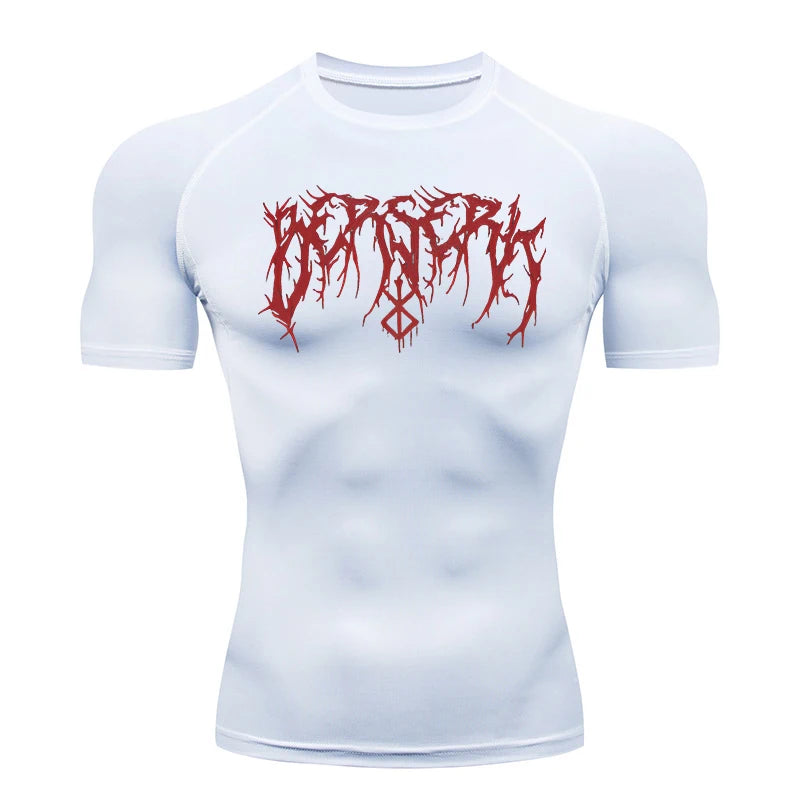 Men Rash Guard Shirt Compression