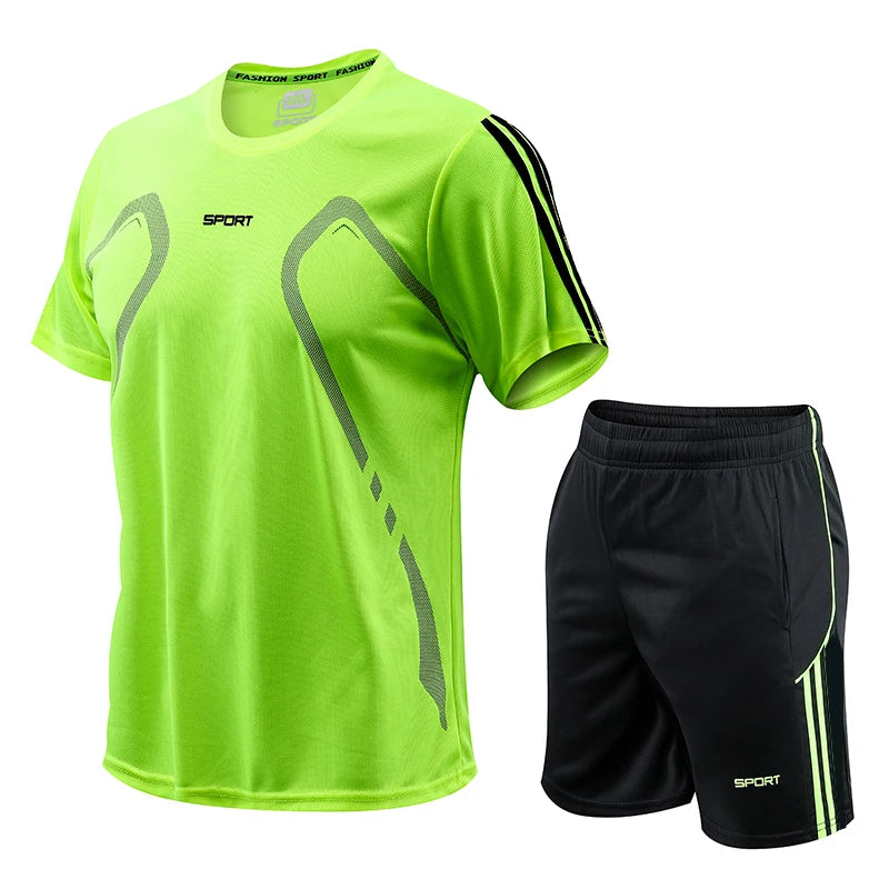 Men Sports Set Oversized Running