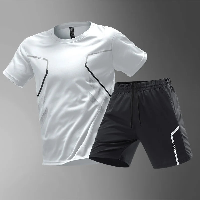 Men Sports Set Oversized Running