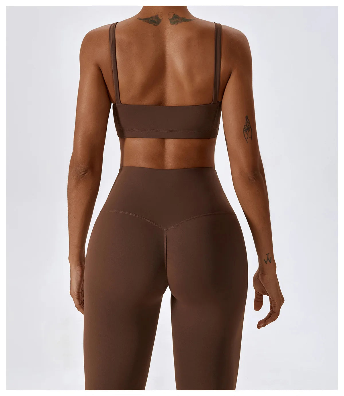 Women Yoga Set Nude Bra Leggings
