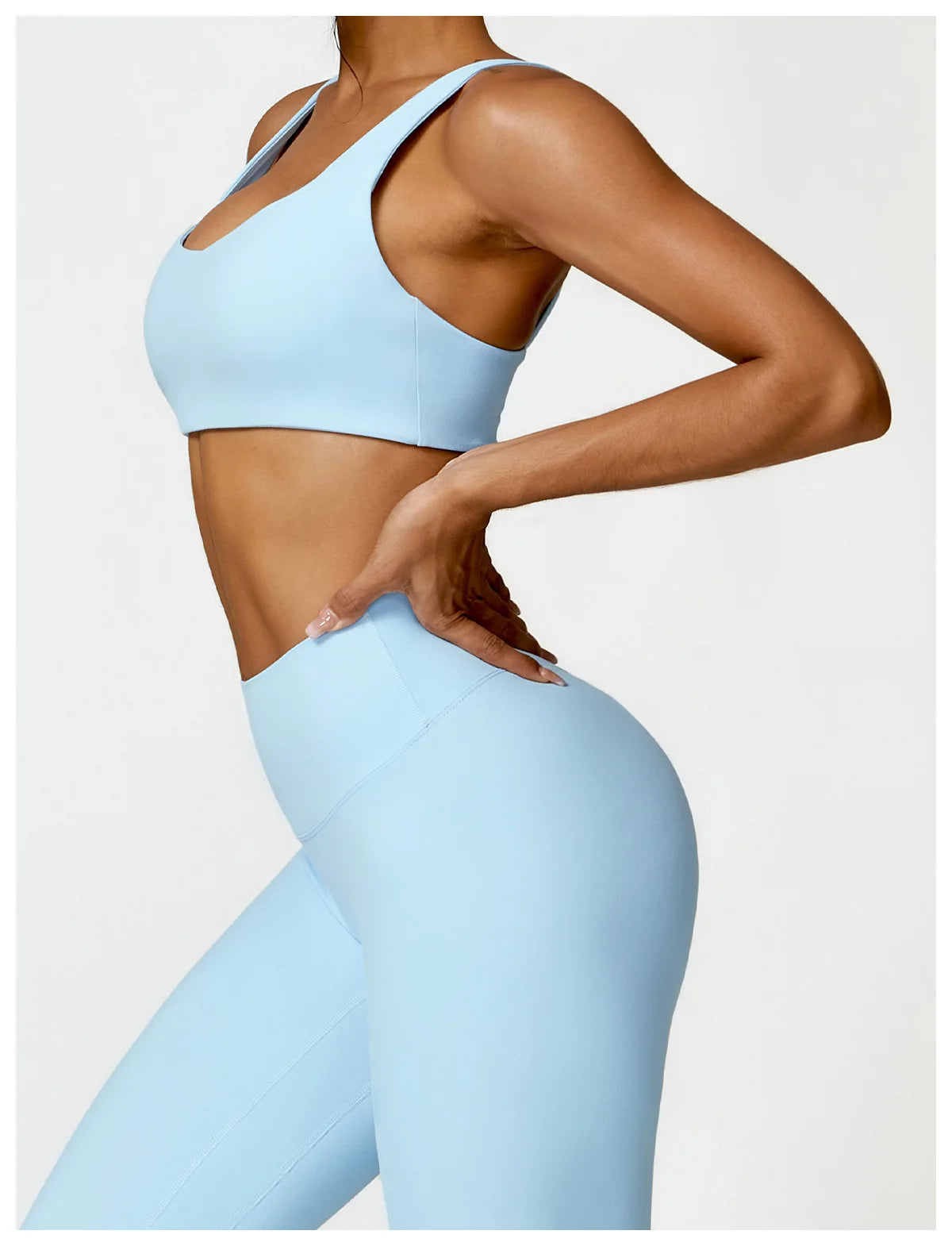 Women Yoga Set Long Sleeve Bra Leggings
